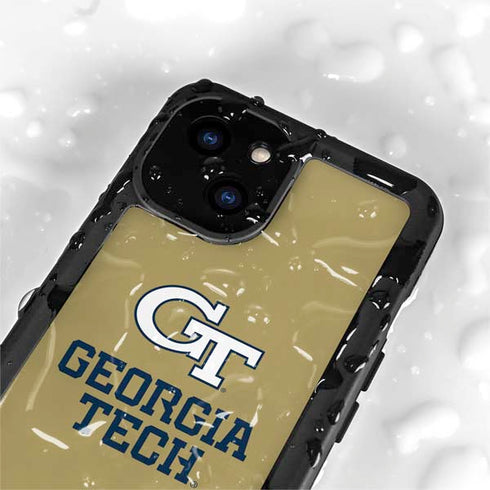 Georgia Institute of Technology Gold LogoType GT iPhone 15 Waterproof Case